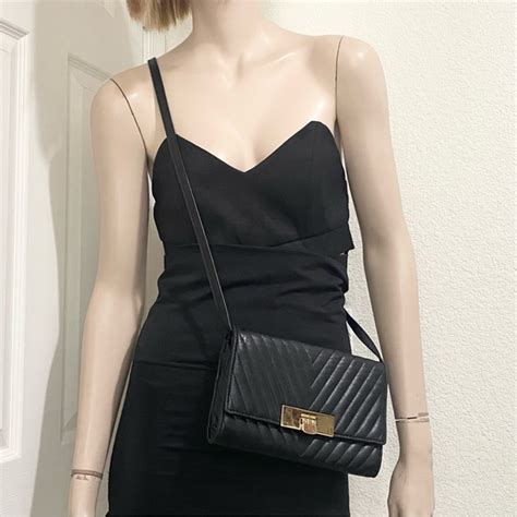 michael kors susannah lock black|MICHAEL KORS Susannah Black Diagonal Quilted Leather Lock .